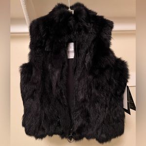 Adrienne Landau Kids Real Rabbit Fur Vest - Size 6/8